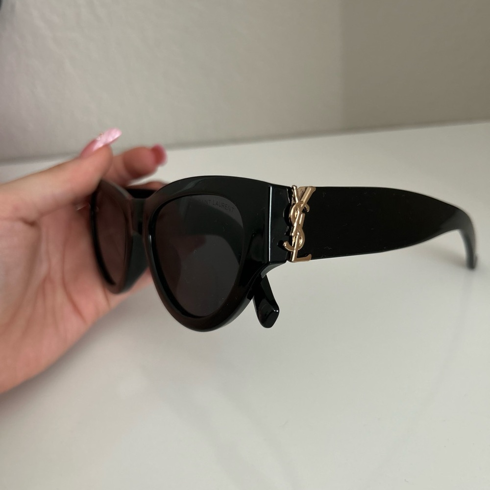 Yves Saint Laurent Black and Gold Glasses